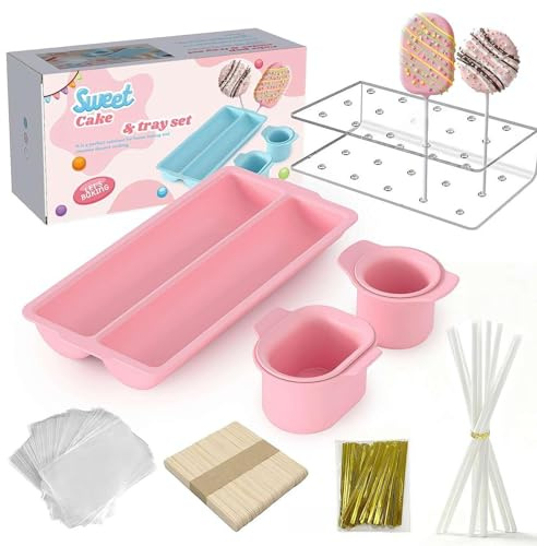 Circle Cake PopMold Set, 3D Printed CakePop Cutter and Pusher, Easy to Clean, Baking Molds for Home Baking, for Perfect CakePops, Birthday and Wedding Parties