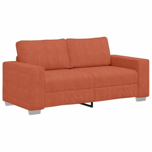 ULUYYUC Zweisitzer-Sofa Rot Orange 180x77x82 cm, Modernes 2-Sitzer Sofa aus Cordstoff mit Holz-Armlehnen, Bequeme Couch für Wohnzimmer Schlafzimmer und Büro, Stabiles Polstersofa