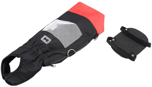 L Dog Scooter for Back Legs, Mobility Aid with Breathable Mesh, Stainless Steel Frame, Silent Wheels, Adjustable Collar for Pets with Limited Mobility, Suitable for Pets 13 to 18 lbs, 6.5 to 9 kg
