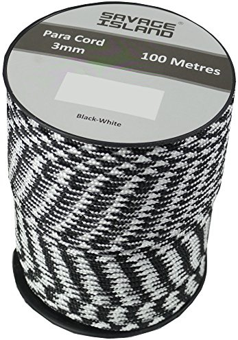 Savage Island 100 m spole paracord 3 mm för camping utomhus hantverk trädgårdsmästare Survival Arrmy hemmafixer Bivak hängmatta tält mörtlina alllina för alla ändamål