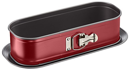 Tefal Delibake J1640314 - Molde de repostería 30x11 cm, Forma Rectangular Desmontable y con Gran Fondo,Revestimiento Antiadherente,fácil desmonte,de Acero al Carbono,con Grosor3/10,34,5x8x15,5cm