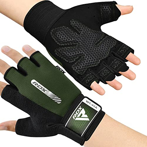 RDX Fitness Handschuhe Damen Herren, Anti-Rutsch Gewichtheben Workout Gym Gloves Krafttraining Trainingshandschuhe, Exercise Weightlifting Bodybuilding Sporthandschuhe Grip, Kraftsport Powerlifting