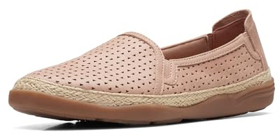 Clarks Collection Women's Elaina Ruby Loafer, Warm Beige Leather, 7 Medium US