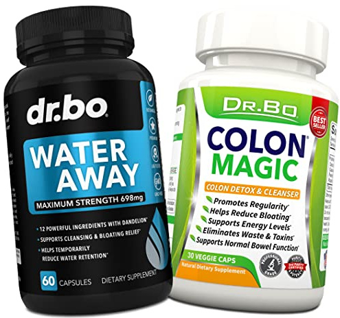Water Pills Diuretics for Water Retention - Colon Cleanse Detox for Intestinal Cleansing - Away Pills Herbal Diuretic Supplements - Daily Constipation Relief Supplement Gut, Belly, Stomach Flush