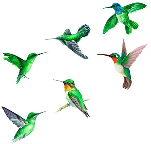 Happyyami 1juego Calcomanías De Ventana Anti-colisión Para Aves Protección Efectiva Diseño Chic Sin Adhesivo Instalación Juego Para