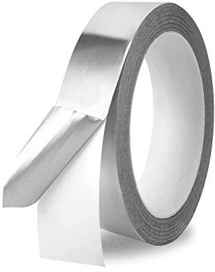 Youery Nastro adesivo in alluminio, Nastro alluminio,Nastro autoagglomerante, Resistente a fiamme e alte temperature, Resistente ad acqua e calore, Per sigillare, riparare ed isolare (3 cm x 20 m)