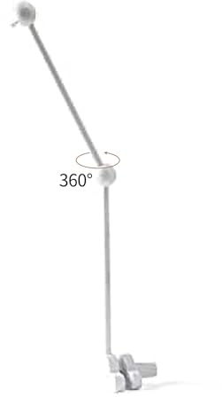 Sarah Duke Baby Mobile Halterung Holz, Mobile Halterung für Babybett Wickeltisch 360 Grad Drehbar Höhe Einstellbar, Wolken Baby Mobile Halterung für Geburt Geschenk Kinder (Weiß, Wolken)