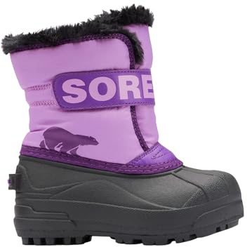 SOREL Bottes de neige Snow Commander pour enfants, Gumdrop/violet, 11 Little Kid
