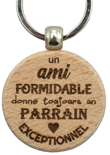 Ernestine - Porte-clés parrain cadeau parrain et annonce grossesse - idée cadeau enfant - Annonce marraine - cadeaux - cadeaux noël - veux-tu être mon