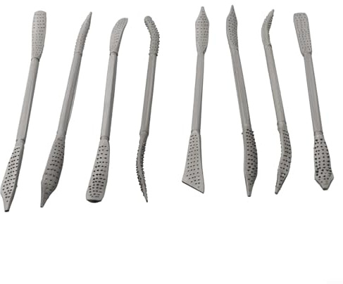 EXTRWORY 8-teiliges Satz speziell geformter Holzbearbeitungs-Raspel-Riffler-Feilen-Set, doppelendig, grob für Holzschnitzerei Doppelseitige Grobe Riffelfeilen