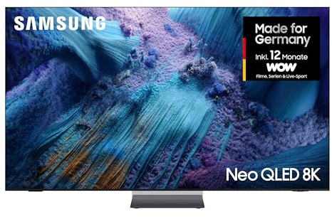Samsung Neo QLED 8K QN990F 75 Zoll (189 cm) Mini LED Fernseher, Antireflexion, NQ8 AI Gen3 Prozessor, 8K Upscaling Pro, Wireless One Connect, Art Store Galerie, Samsung Vision AI Smart TV