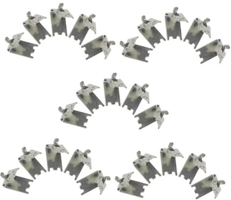 HOMOCONO 25pcs Freezer Rack Clips Refrigerator Shelf Support Clamps Stainless Steel Metal Shelf Brace Hooks Replacement for Fridge and Freezer Shelving