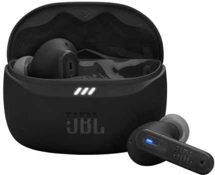 JBL Tune Beam 2 Auricolari Bluetooth True Wireless con Cancellazione del Rumore, 48 Ore di Autonomia, Resistenti ad Acqua e Polvere IP54, Connessione Multipoint, Design Chiuso a Stick, Nero