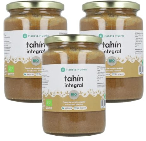 PLANETA HUERTO | Pack 3x Tahín Integral ECO 700 g | Pasta de Sésamo Natural Rica en Calcio, Omega 6 y Proteínas