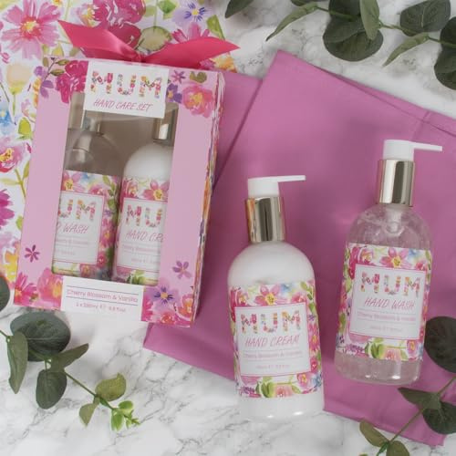The Leonardo Collection Jennifer Rose Gallery Mum Hand Care | Hand Cream for Very Dry Hand & Hand Wash | Non-Greasy Fast-Absorbing Formula for Dry Cracked Skin with Nourishing Cherry Blossom & Vanilla