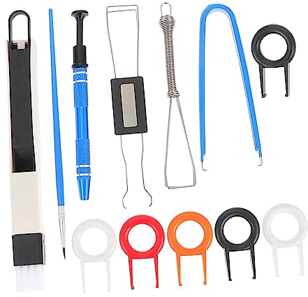 Gadpiparty Herramienta para Quitar Teclas Kit de Limpieza de Teclado Removedor de Teclas Cepillo para Teclado Doméstico Kit de Limpieza para Dispositivos Electrónicos para Limpiar y Mantener