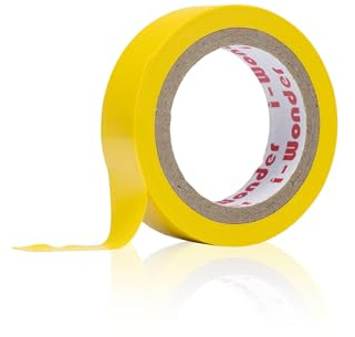 Rosfix Isolierband Gelb 10m 16mm PVC 0,13mm 80°C Elektrische Isolierung