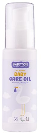 Babyton Babe Care Oil 50ml – Natural Moisturising Baby Oil with Calendula & Apricot – Soothing Bath & Body Oil for Sensitive, Dry & Atopy-Prone Skin – From Newborn Onwards
