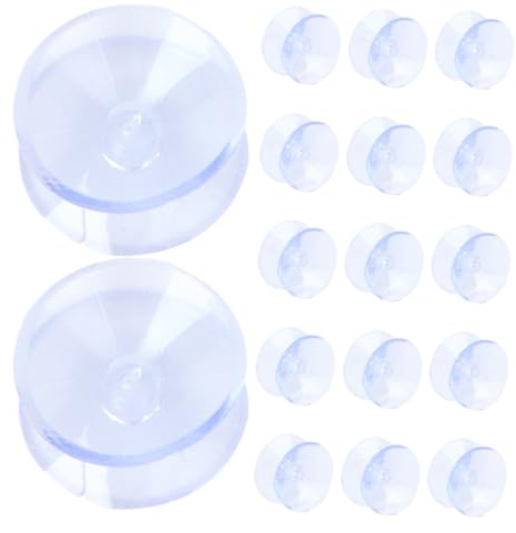 Yardenfun 20pièces Lot de Ventouses Verre Double Face Protection pour Tables Verre Patins Antidérapants Transparents