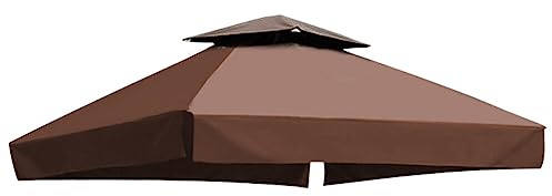Waterproof 3meter x 3meter Gazebo Canopy Replacement Cover Sun Shade Pavilion Roof Top Tent for Outdoor Shelter