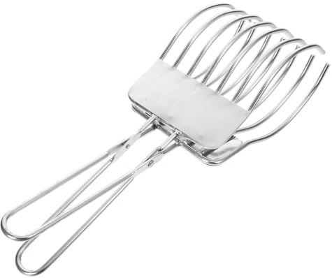 DEARMAMY Pinza per Affettare in Acciaio Inossidabile per Arrosto e Prosciutto Pinza Portatile per Tagliare Pane e Frutta Utensile da Cucina Ergonomico per Grigliate e Forno