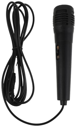 NIYANGLE Microfono Dinamico Cablato Nero per Canto con Jack 6.35mm in Metallo e Plastica, Prestazione Stabile per Performance Sul Palco e Uso con Amplificatore
