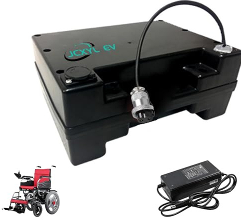 JCXYL EV Batería de Iones de Litio para Silla de Ruedas de 24 V, 20 Ah, 25 Ah y 30 Ah. Batería Recargable de 24 voltios para Silla de Ruedas eléctrica.,Gx20,24V 20Ah