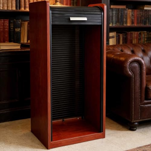 Innovz Black Cabinet Tambour Door with Track & Handle, Roller Shutter Cabinet Door Easy Sliding, Small Spaces Bedroom Closet Alternative Door(24x36in(61x91cm))