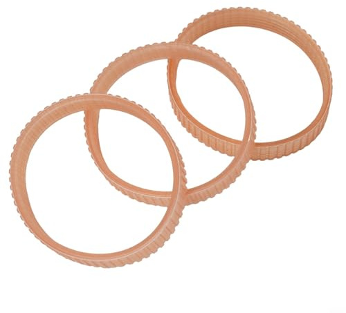 Confezione da 3 cinghie di trasmissione per pialla elettrica, 255 mm x 12 mm, per NF90, cinghia dentata in poliuretano arancione, resistente al calore, accessorio per trasmissione liscia