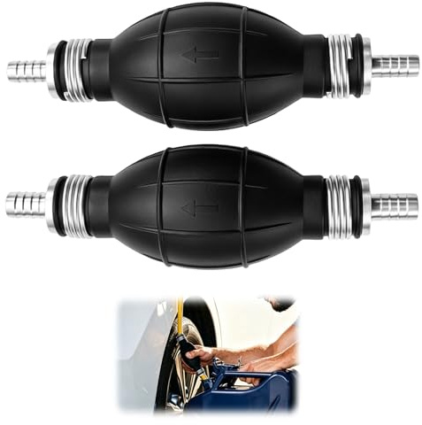 2piezas 8 mm y 10 mm bomba manual combustible,fácil de usar,bomba de cebado | bomba portátil coche barco, transferencia segura y eficiente,manual, para cebado rápido de diésel y agua