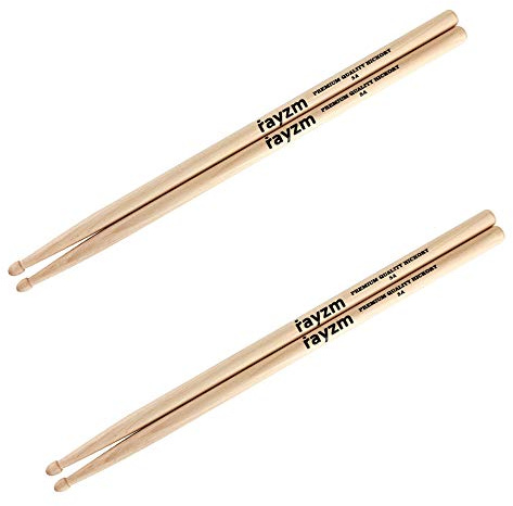 Rayzm Baquetas para Tambor/Baquetas de batería 5A, Sólidos Americanos Hickory Palillos/Baquetas Batidor, Madera Consejos