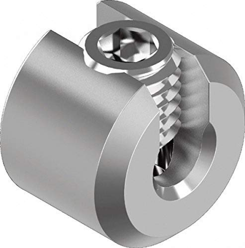 Klemmstopper 1-teilig V4A Edelstahl (AISI 316) für 5 mm Drahtseile – 10 Stück | Seilstopper mit Madenschraube | rostfrei & korrosionsbeständig | für Gartenbau, Markisen, Lampen, Drahtseilsysteme