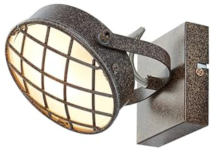 Lindby Foco Tamin (Industrial) en Marrón hecho de Metal e.o. para Salón & Comedor (1 llama, G9) foco empotrado lámpara techo pared