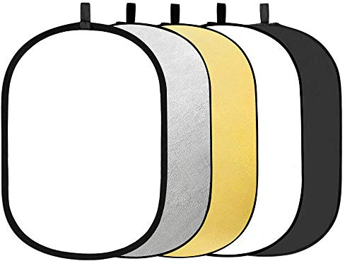 GODOX 32”x47” 80x120cm 5-in-1 Collapsible Portable Disc Light Reflector with Bag for Studio and Photography - Gold, Silver, Black, White, Translucent.