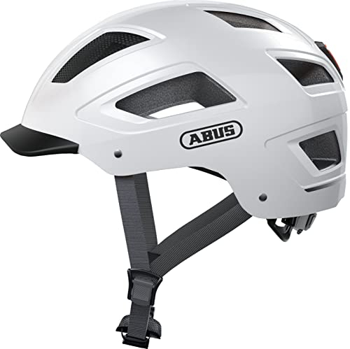 ABUS HYBAN 2.0 Fahrradhelm, Weiß (Polar White), M, M (52-58 cm)