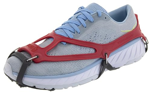 Kahtoola 1st Gen NANOspikes Footwear Traction for ICY Winter Road Running & Walking - Red - X-Small
