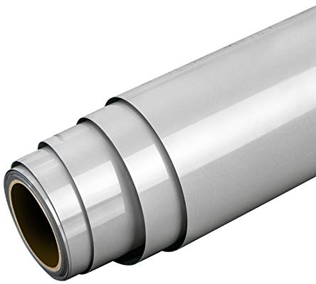 HTVRONT Reflective Heat Transfer Vinyl HTV Roll: 12x10' Silver Iron On Vinyl Roll for T-Shirt (Light Grey)