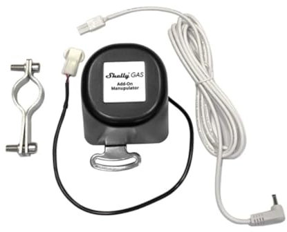 Shelly Controller Aggiuntivo per Shelly GAS, Accessorio per l'Arresto Automatico del Gas, Attuatore per Valvola Motorizzato, Plug & Play, Nero