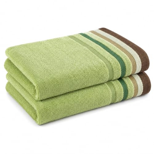 Greenbelt Century Park de 2 Toallas de baño de Fibra de bambú Gruesa 600 gr/m2 (Verde)