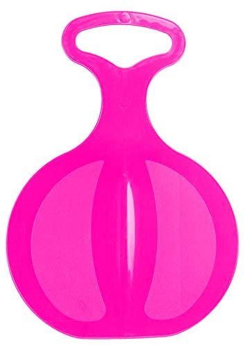 LILENO SPORTS Kinder Poporutscher zum Rodeln (1er Set pink) - Kunststoff Rutschteller für die ganze Familie - Schlitten Schneerutscher für unvergessliche Wintertage - auch für Erwachsene