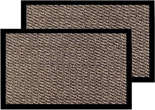 HOUSEGADS Dirt Trapper Door Mat for Indoor&outdoor Heavy Duty Non Slip Rubber, Floor and Kitchen Mats Doormats Super Absorbent (Brown, 60 X 90 (Pack of 2)