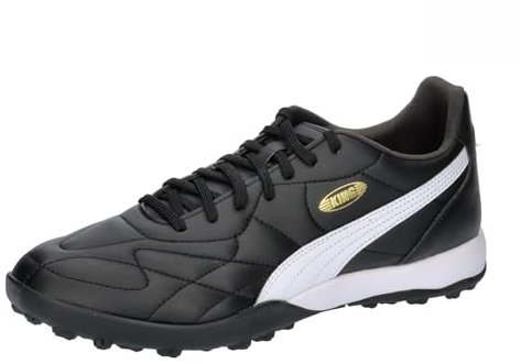 PUMA Unisex King Top Tt Fußballschuhe, Puma Black Puma White Puma Gold, 44 EU
