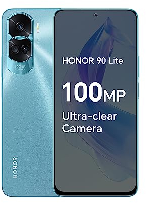 HONOR 90 Lite Smartphone 5G with 100MP Triple Camera, 8+256GB, 6,7” 90Hz Display, 4500mAh, Dual SIM, Android 13, Cyan lake