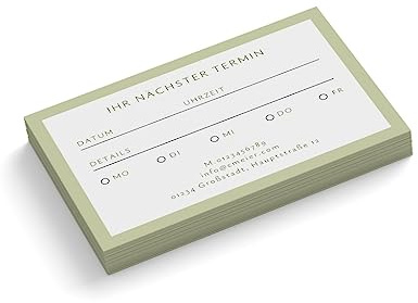Terminkarten personalisiert | Fußpflege # 1 | 1-seitig | Querformat | Menge wählbar | Terminzettel | nächster Termin | Kosmetik | Wellness | Beauty | Praxis (100 Stück)