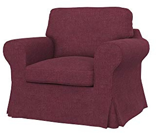 Soferia Sesselschoner Kompatibel Mit Ektorp Sessel Sesselbezug Sesselüberzug Sesselhusse Cover Wasserabweisend Fleckschutz Softi Rot Bordeaux