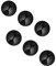 YIAGUN Silicone Cable Management Holders - Reusable Multi-Purpose Clips for Desk, USB, Headphone, TV, PC/Laptop Cables - Home Office (6 pcs Black)