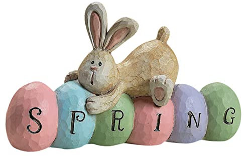 VINTORKY Ostern Bunny Figuren Harz Ornament Dekorationen Figuren Figur Für Home Desktop Decor