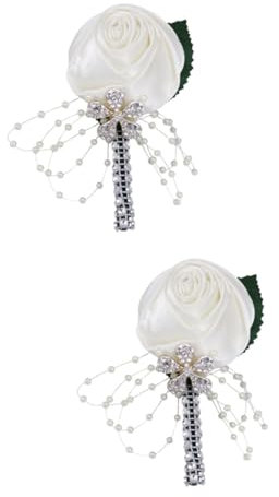 GALPADA 2stücke Hochzeitsbrosche Mit Kunstblume Elegante Corsage Für Braut Und Bräutigam Festliche Accessoires Für Hochzeiten Bälle Und Besondere Anlässe