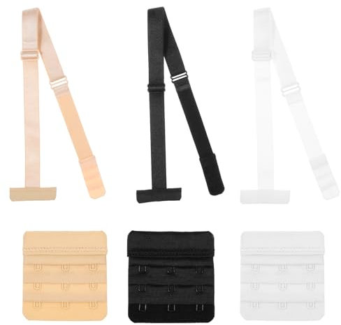 Abeillo Women's Low Back Bra Converter with Bra Extender 3 Hook, Adjustable Bra Strap Backless Bra Converter