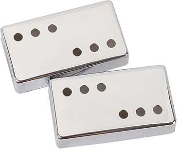 Metall Humbucker Abdeckung Gb303s 2 Stück 6-loch Silber | Tonabnehmerkappen für E-gitarre, Antirost und Fleckenresistent, Kompaktes Gitarrenzubehör